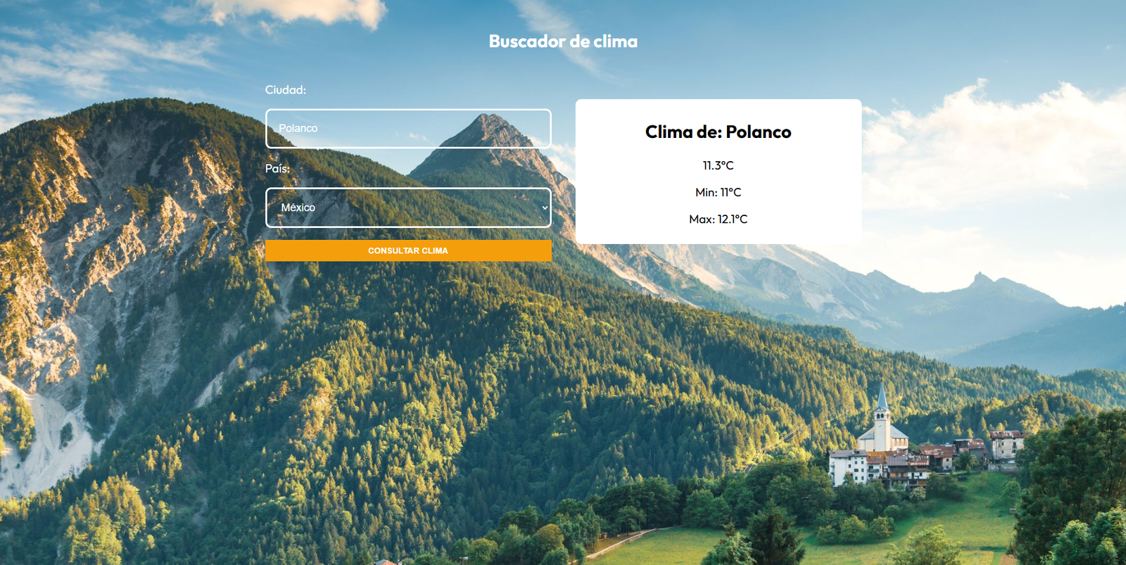 Aplicación de Clima